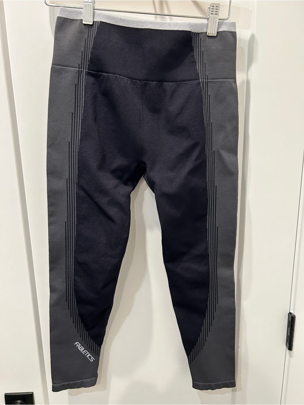 Fabletics Black and Gray Panel Performance Leggings